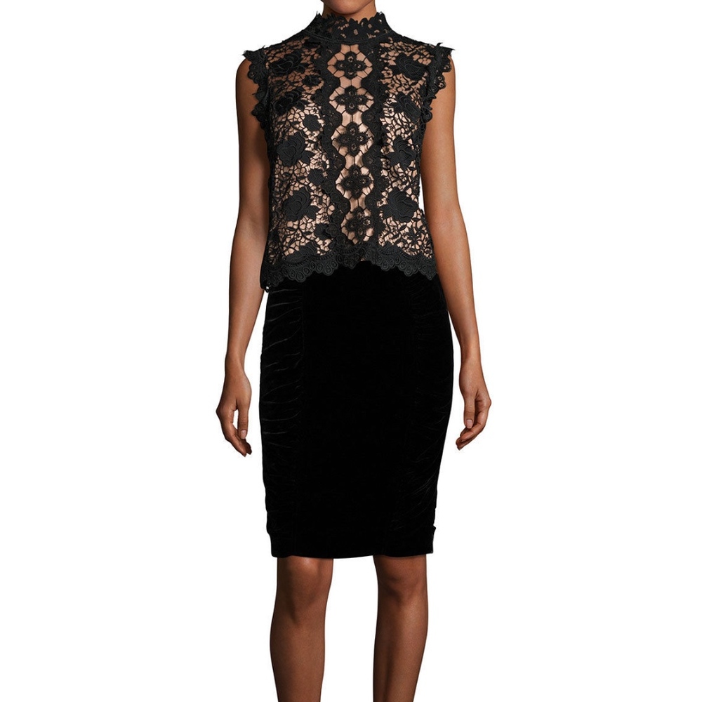 NWT Nanette Lepore Velvet Pencil Skirt